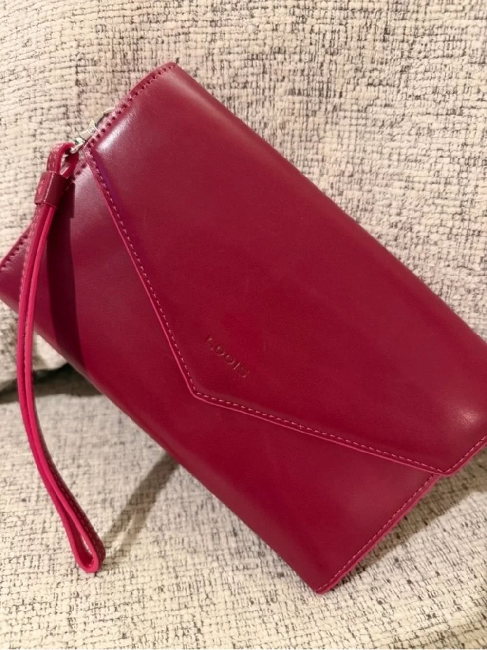 Lodis Burgundy Envelope Flap Wallet 7.5x4.5